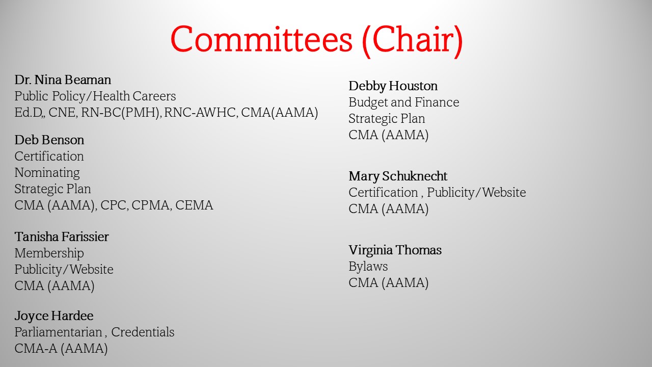 Leadership Virginia Society of Medical Assistants